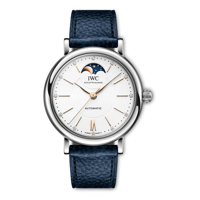 Portofino Moon Phase Stainless Steel, White Dial Watch | 37MM | IW459601