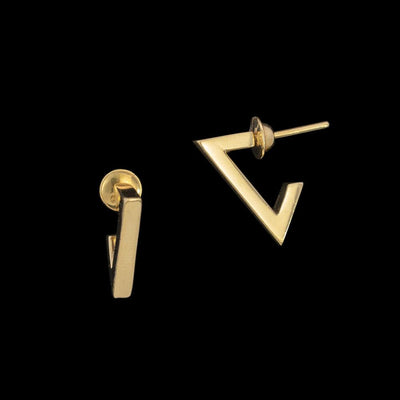 Estate Vivara | 18K Yellow Gold Angular Hoop Earrings