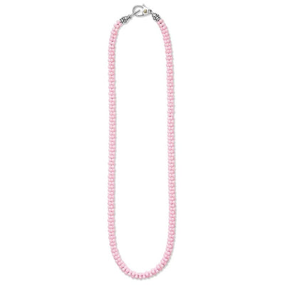 Pink Ceramic Beaded Necklace | 5mm