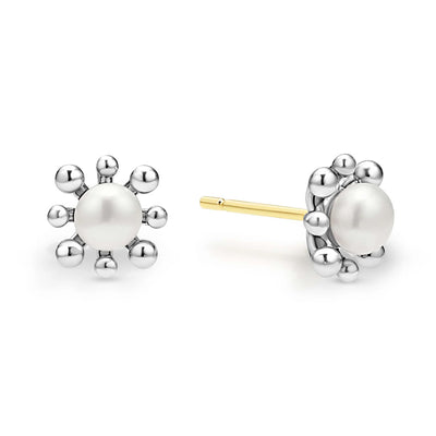 Fleur Pearl Stud Earrings