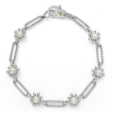 Fleur Pearl Link Bracelet