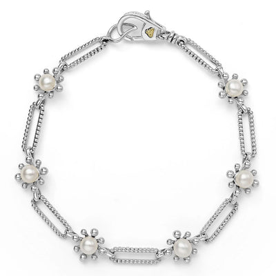Fleur Pearl Link Bracelet