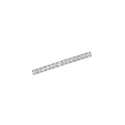 ESTATE Art Deco Platinum and Old European Cut Diamond Bar Brooch, 2.5 Inches Long