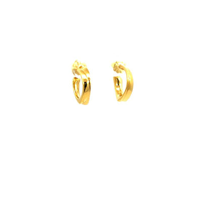 Tapper's Estate Collection | 18K Yellow Gold Organic Small Hoop Earrings