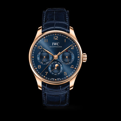 Portugieser Perpetual Calendar 18K Rose Gold, Blue Dial Watch | 42.4MM | IW344205