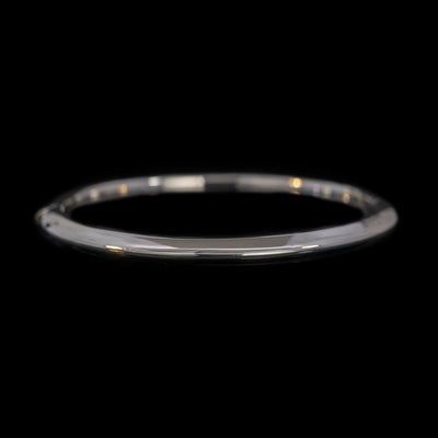Tapper's Estate Collection | 18K White Gold Knife Edge Bangle Bracelet