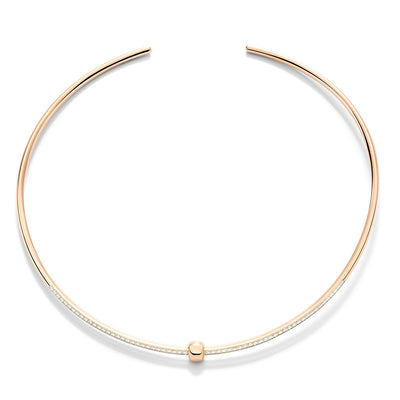 Together Diamond Flexible Choker Necklace in 18K Rose Gold, 0.80cttw