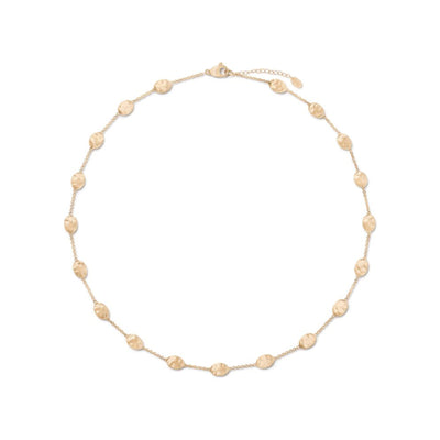 Siviglia Large Bean Station Necklace in 18K Yellow Gold