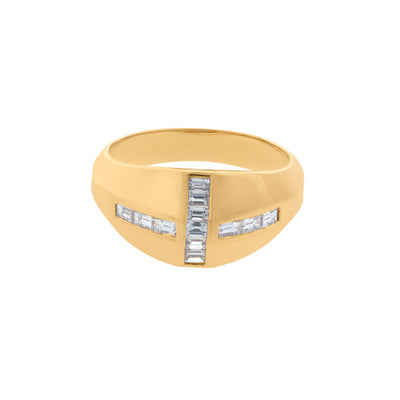 Tapper's Estate Collection | 18K Yellow Gold Diamond Channel Set Ring, 0.75cttw