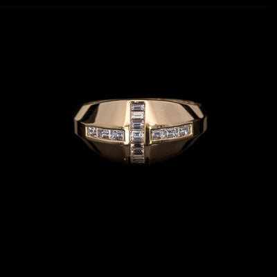 Tapper's Estate Collection | 18K Yellow Gold Diamond Channel Set Ring, 0.75cttw