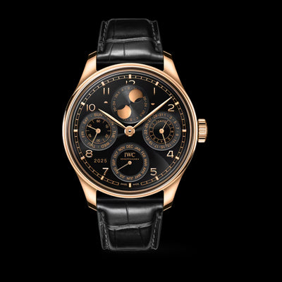 Portugieser Perpetual Calendar 18K Rose Gold, Black Dial Watch | 44MM | IW503702