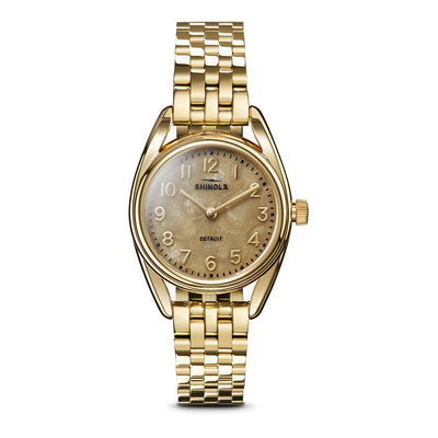 Derby Yellow Gold-Plated Petoskey Dial Watch | 30.5MM | S0120299734