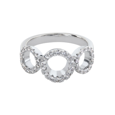 18K Gold White Gold 0.30CTTW Diamond Pave/Micorpave RING