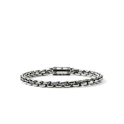Box Chain Bracelet in Sterling Silver, Large