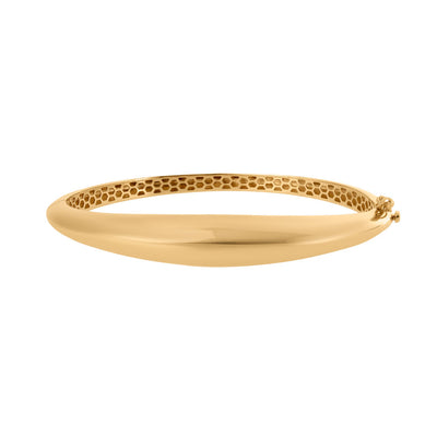 Polished Domed Bangle Bracelet in 14K Yellow Gold