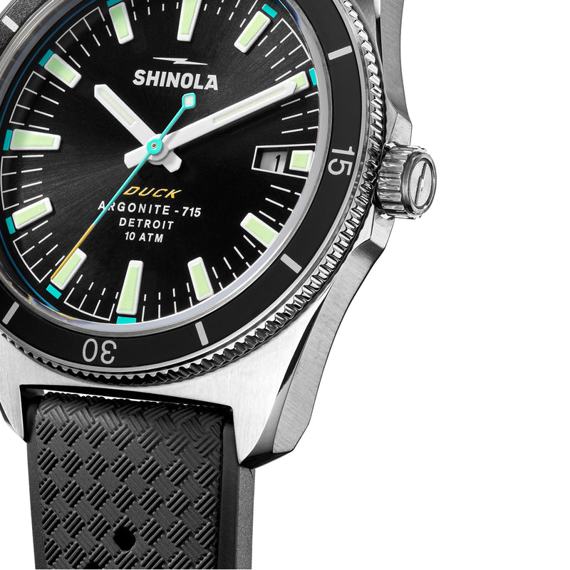 The Duck Stainless Steel, Black Dial Watch | 40MM | SO20301730