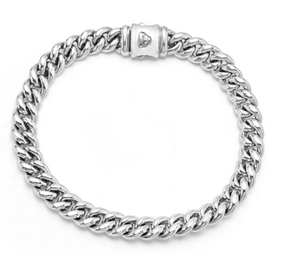 Silver Curb Chain Bracelet | 8mm