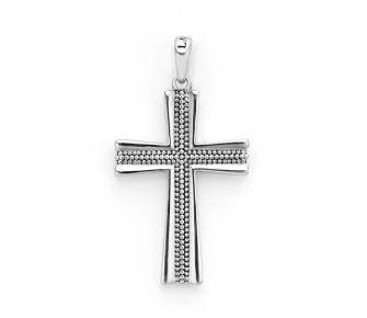 Caviar Beaded Cross Amulet