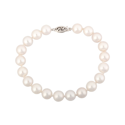 Cultured Pearl Bracelet in 14K White Gold