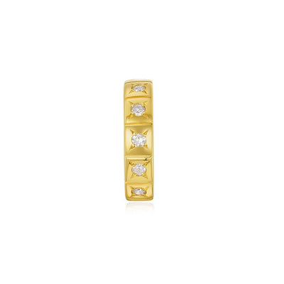 Diamond Rondelle Charm in 14K Yellow Gold
