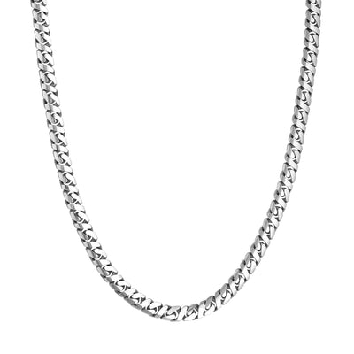 Men's Curb Chain Necklace in Sterling Silver