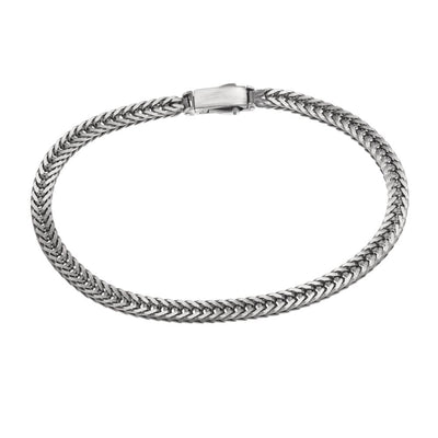 Men's Foxtail Chain Bracelet in Sterling Silver