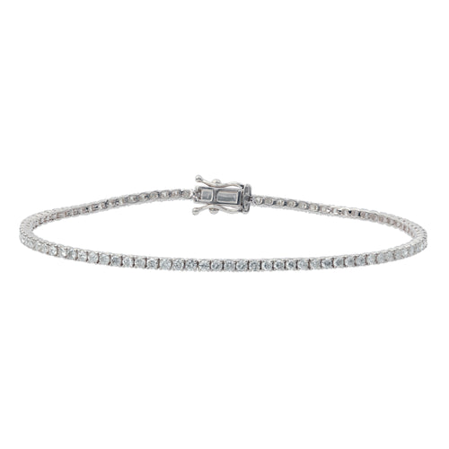 14K Gold White Gold 1.96CTTW Diamond Eternity BRACELET