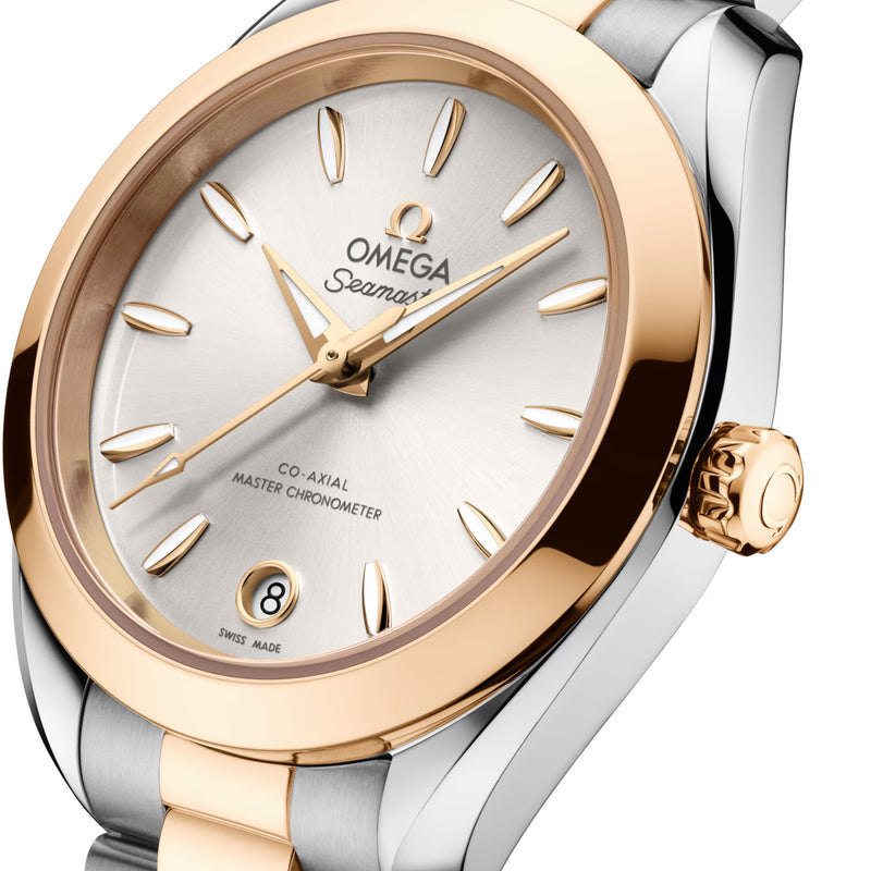Seamaster Aqua Terra 150M Steel/18K Moonshine Gold, Silver Dial Watch
