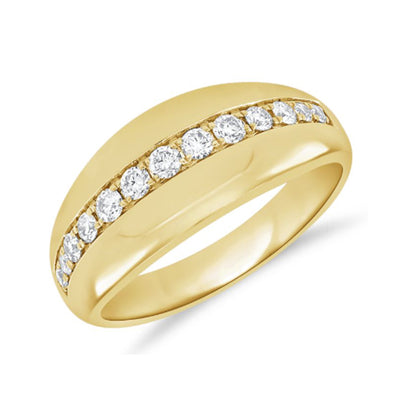 Diamond Channel Ring in 14K Yellow Gold, 0.33cttw