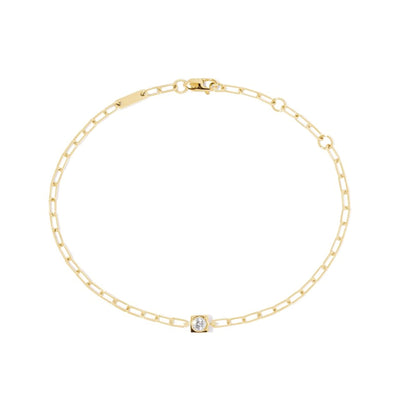 Le Cube Diamant Diamond Cube-Bezel Chain Bracelet in 18K Yellow Gold
