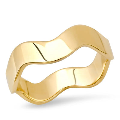 Wavy Band Ring in 14K Yellow Gold, Size 6
