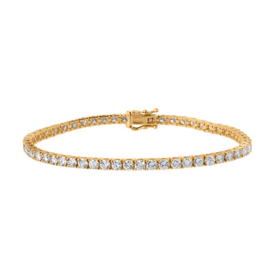Diamond Eternity Bracelet in 14K Yellow Gold, 5.60cttw