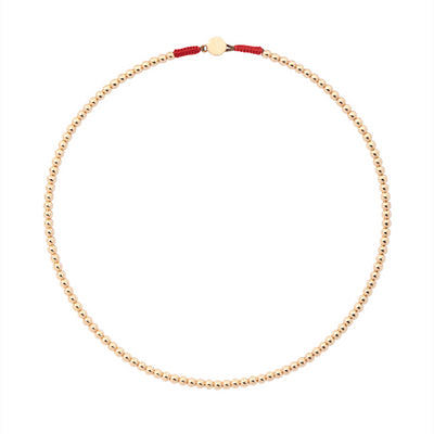 Baby Bead Necklace in Gold Tone