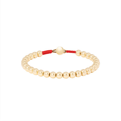 Baby Bead Bracelet in Gold Tone