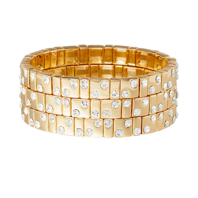 Twinkle Twinkle Bracelet Set of Three in Gold Tone