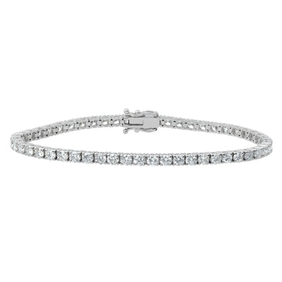 Diamond 4-Prong Eternity Bracelet in 14K White Gold, 5.79cttw
