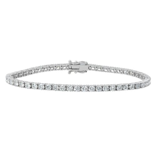 Diamond 4-Prong Eternity Bracelet in 14K White Gold, 5.79cttw