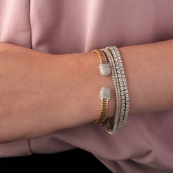 Diamond 4-Prong Eternity Bracelet in 14K Yellow Gold, 1.96cttw