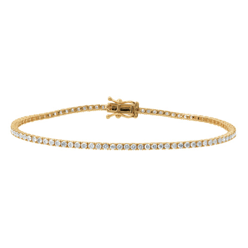 14K Gold Yellow Gold 1.96CTTW Diamond Eternity BRACELET
