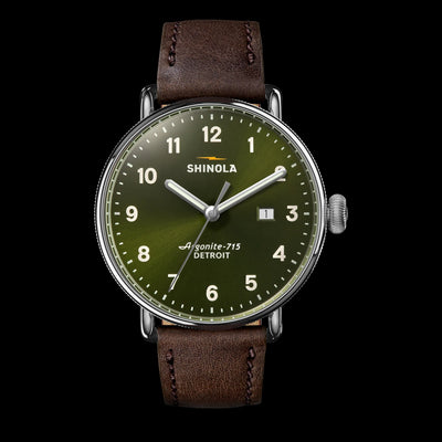 Canfield Stainless Steel Dark Green Dial Watch | 43MM | S0120307786