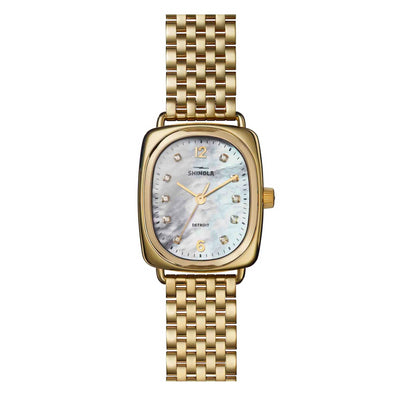 Bixby Diamond Stainless/Yellow Gold Plated, White Mother of Pearl Dial Watch | 29MM | S0120282838