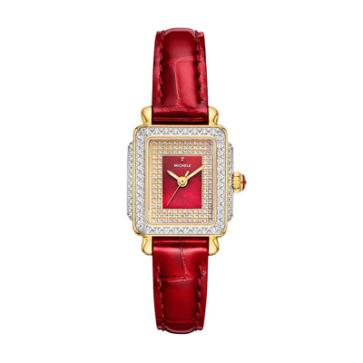 Special Edition Red Deco Madison Mini Pavé Watch | 24MM | MWW06D000170