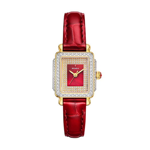Special Edition Red Deco Madison Mini Pavé Watch | 24MM | MWW06D000170