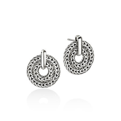 Icon Link Earrings in Sterling Silver