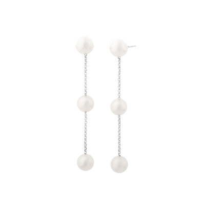 Cultured Pearl Drop Earrings in 14K White Gold, 6-7MM