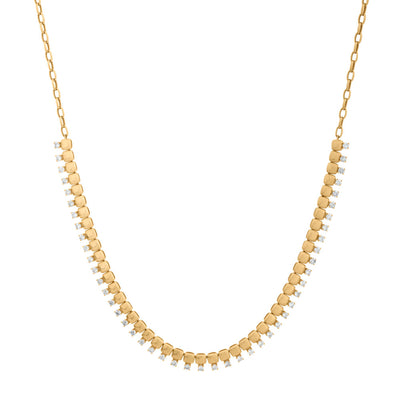Diamond Dangle Necklace in 14K Yellow Gold, 3.90cttw