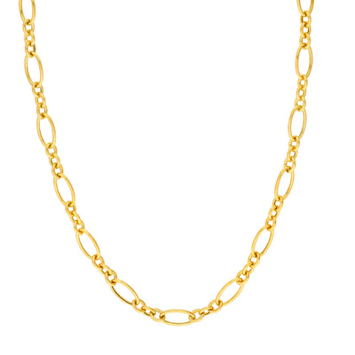 Oval Link Chain Necklace in 14K Yellow Gold