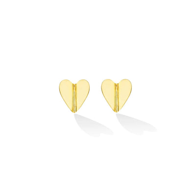 Wings of Love Stud Earrings in 18K Yellow Gold, Medium
