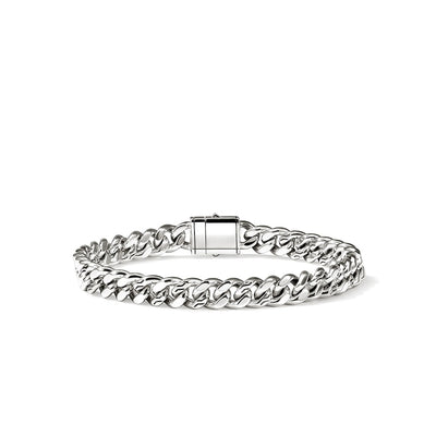 Curb Chain Bracelet in Sterling Silver, 7mm