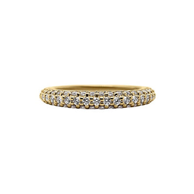 Nomad Super Skinny Pavé Diamond Ring in 14K Yellow Gold, 0.85cttw